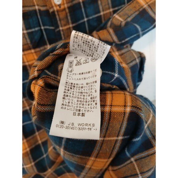 JOURNAL STANDARD Flannel Over Shirt Mens One Size Made in Japan Plaid Shacket - Picture 8 of 9